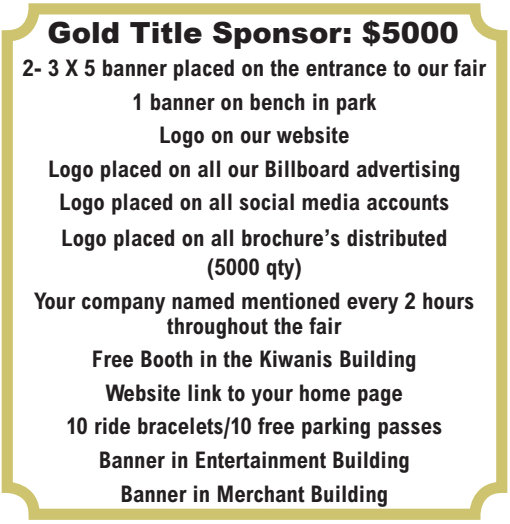 Gold Title Sponsor $5000