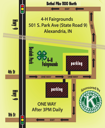 Madison County 4H Fair Parking Map