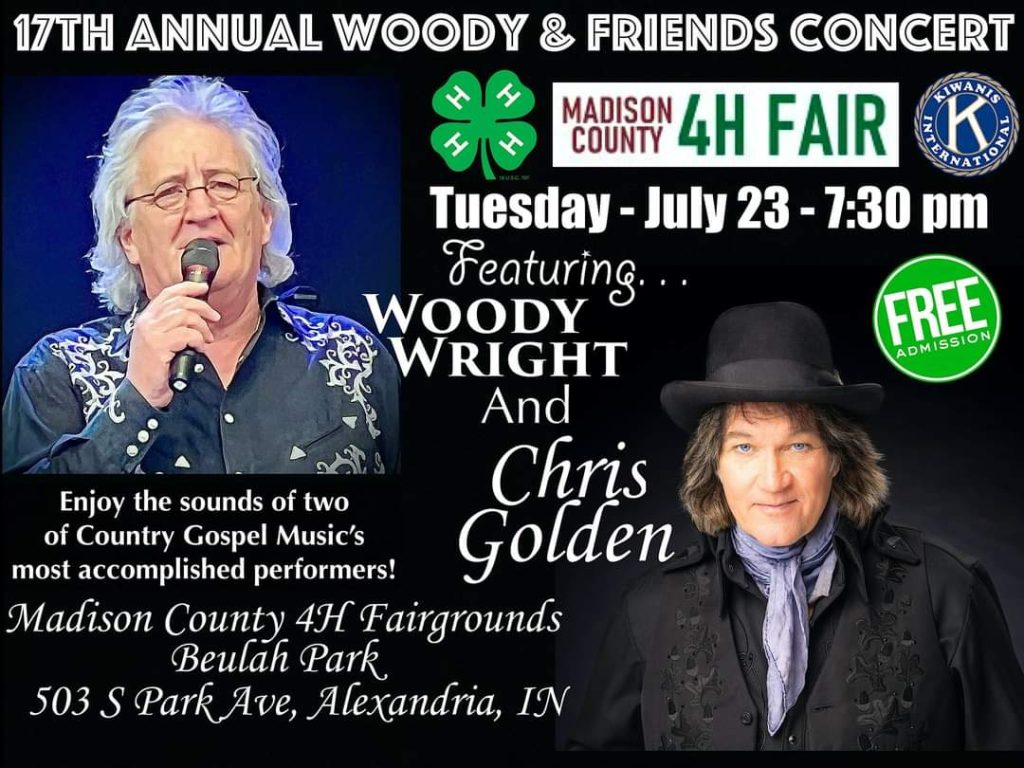 Woody Wright and Chris Golden Tuesday on 7/23/24 from 7:30pm until 9pm